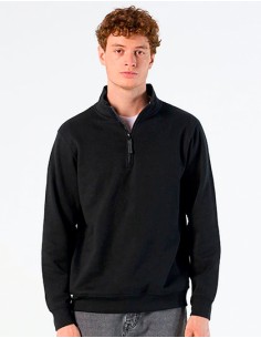S-02088-Mens Zip High Collar Sweatshirt Stan 2